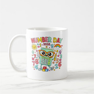 Taza De Café Día del Número 2026 Diseño de Matemáticas de Calcu