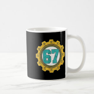 Taza De Café Día del número 67 vintage 6 7 para profesor de mat