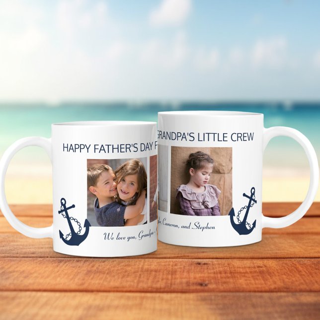Taza De Café Día del Padre Abuelo 3 Collage de fotos (Subido por el creador)