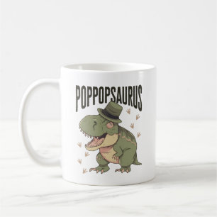 Taza De Café Día del Padre Abuelo Dinosaurio Poppopsaurus