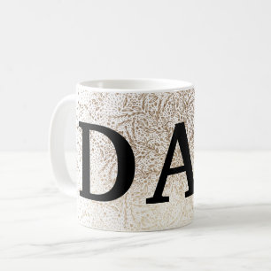 Taza De Café Día del Padre Botánico Dorado Formal Elegante