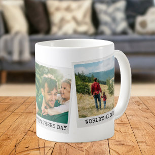 Taza De Café Día del Padre Collage de fotos personalizado 3