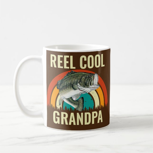 Taza De Café Día del padre de la pesca del abuelo (Izquierda)