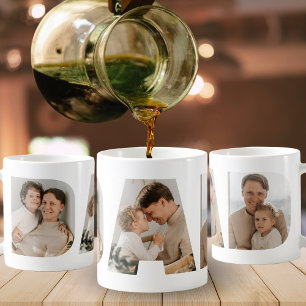 Taza De Café Día del Padre del Collage de fotos de Papá