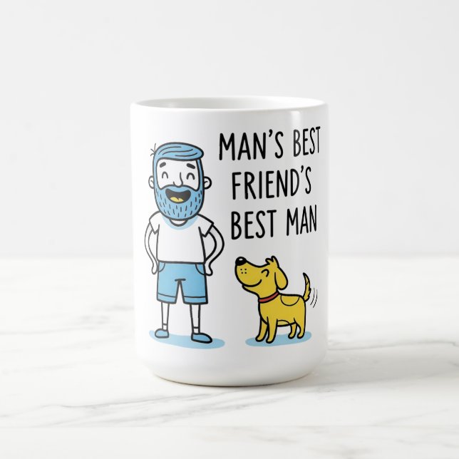 Taza De Café Día del Padre del Mejor Amigo del Hombre (Centro)