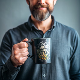 Taza De Café Día del Padre del personalizable - Nombres y mensa