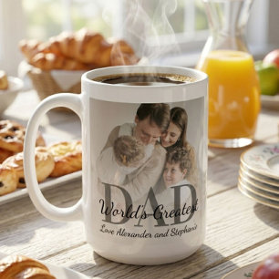 Taza De Café Día del Padre El Mejor Papá del Mundo con Foto