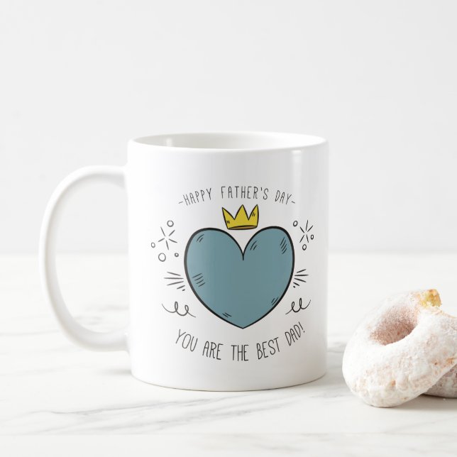Taza De Café Día del Padre Feliz | Café Mug (Con donut)