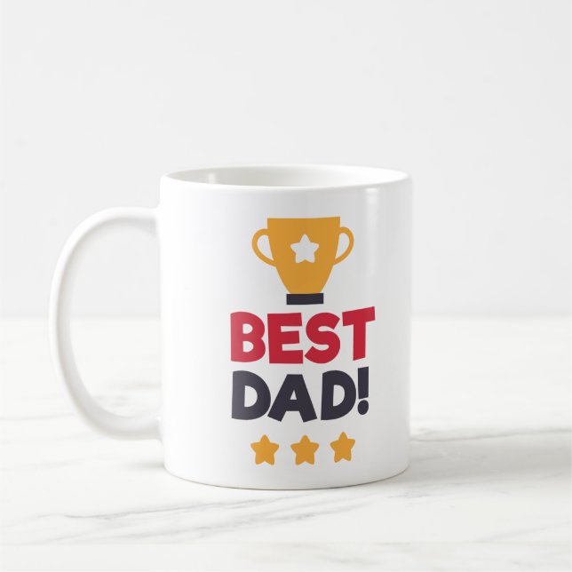 Taza De Café Día del Padre Feliz | Café Mug (Izquierda)