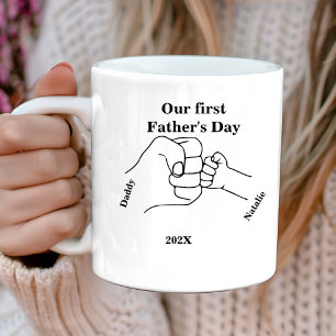 Taza De Café Día del padre feliz de la primera madre