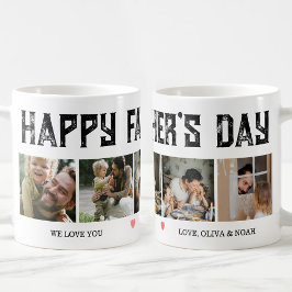 Taza De Café Día del Padre Feliz Regalo de 5 Fotos Personalizad