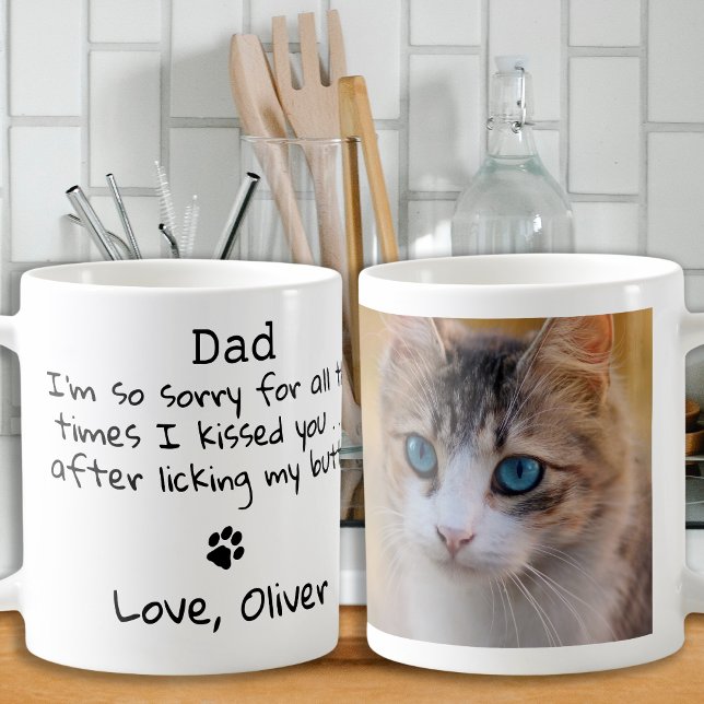 Taza De Café Día del Padre - Graciosa foto del Mascota del Pers (Subido por el creador)