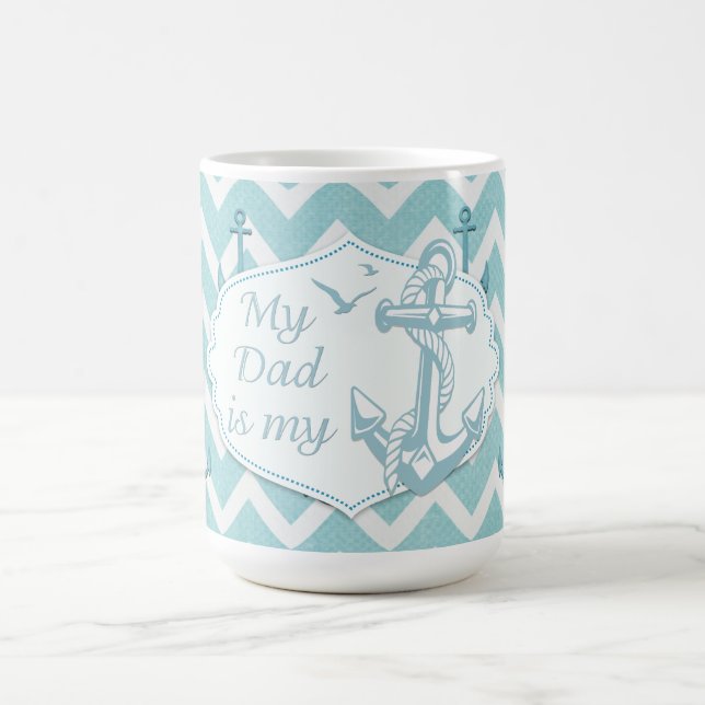 Taza De Café Día del Padre - "Mi papá es mi ancla" (Centro)