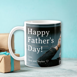 Taza De Café Día del Padre Minimalista Feliz Papá Foto