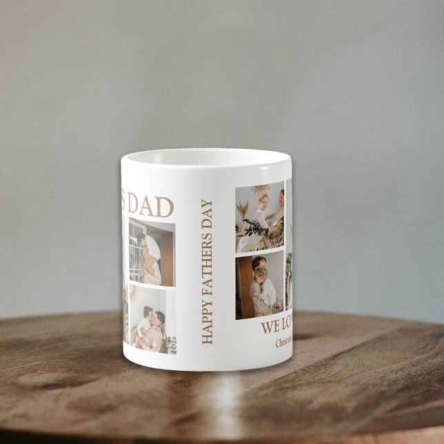 Taza De Café Día del Padre Moderno | 6 COLLAGE DE FOTOS (Subido por el creador)