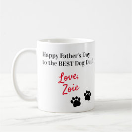 Taza De Café Día del padre personalizado del perro