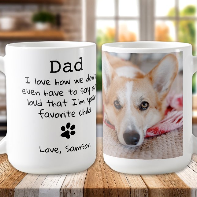 Taza De Café Día del Padre Personalizado del perro lindo Día de (Subido por el creador)