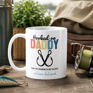 Taza De Café Día del Padre Personalizado  Enganchado a Papá Pes