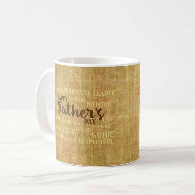 Taza De Café Día del Padre Religioso, cualidades del Padre (Anverso izquierdo)
