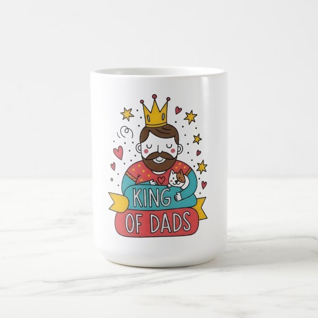 Taza De Café Día del Padre Rey de Papás (Centro)