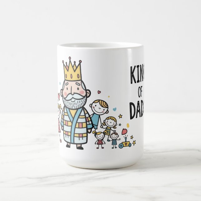 Taza De Café Día del Padre Rey de Papás (Centro)