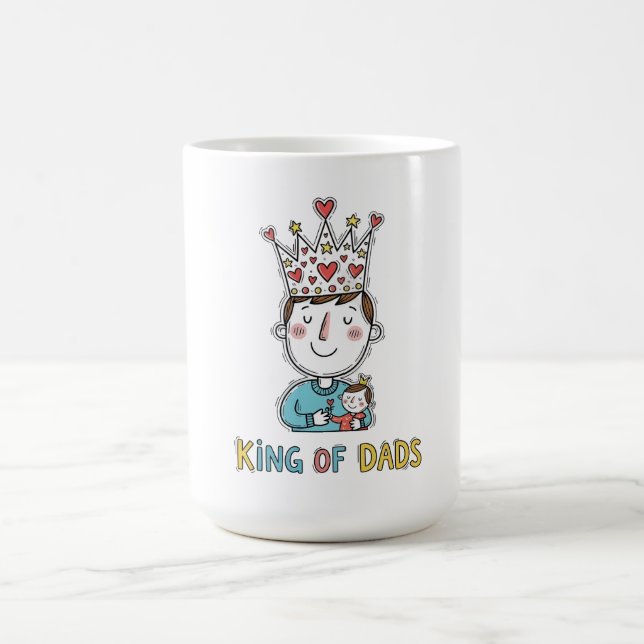 Taza De Café Día del Padre Rey de Papás (Centro)