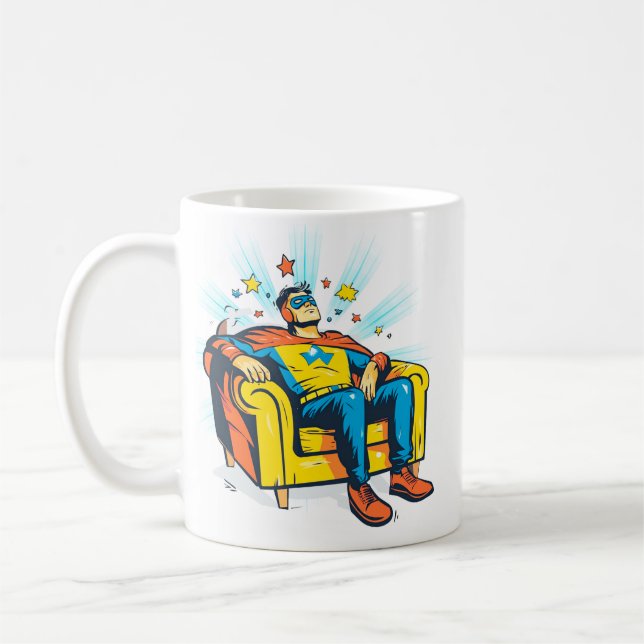 Taza De Café Día del Padre Superhéroe (Izquierda)