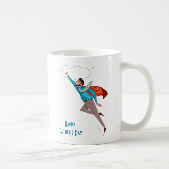 Taza De Café Día del padre superhéroe (Derecha)