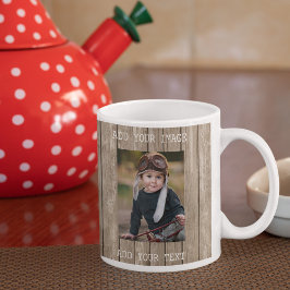 Taza De Café Día del Padre te amo Abuelo Madera Rústica