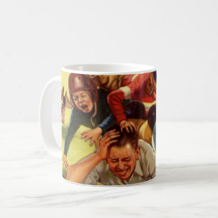 Taza De Café Día del Padre Vintage, Fútbol Niños y Perro Famili