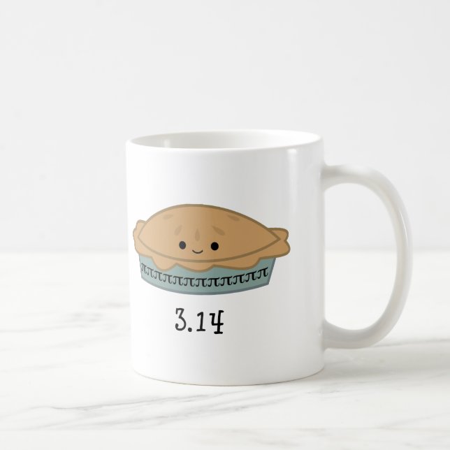 Taza De Café Día del Pi Adorable 3.14 (Derecha)