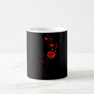 Taza De Café Día del Recuerdo de la adormidera roja de Canadá p