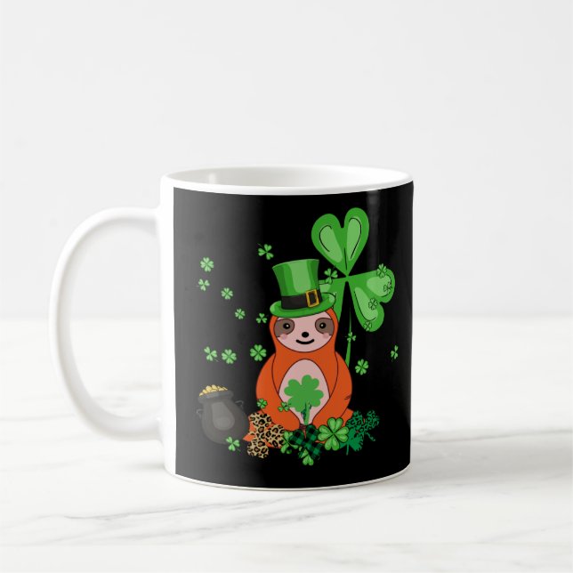 Taza De Café Día del Shamrock C Lazy St Patricks (Izquierda)