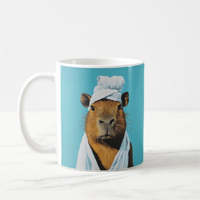 Taza De Café Día del spa de Capybara (Izquierda)