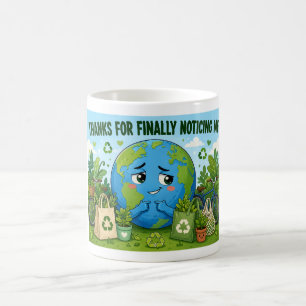 Taza De Café Día divertido de la Tierra Eco Planeta