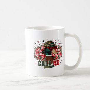 Taza De Café Día divertido de San Valentín Chico Pato de caza L