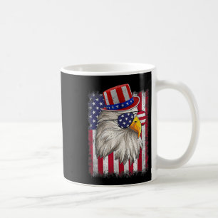 Taza De Café Día Feliz 4 De Julio Diseño Bandera Vintage