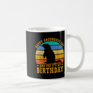 Taza De Café Día Feliz de la Marmota Cumpleaños Woodchuck Graci