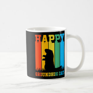 Taza De Café Día Feliz de la Marmota de Tierra Amante de Animal