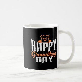Taza De Café Día Feliz de la Marmota Divertida Marmota Loca Ani
