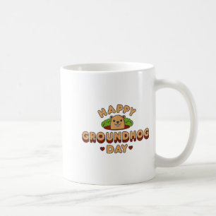 Taza De Café Día Feliz de la Marmota Hombres Mujeres Niños Niña