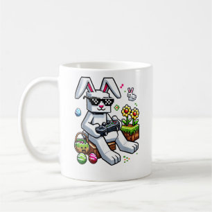 Taza De Café Día Feliz de Pascua de Conejo de Huevo de Videojue