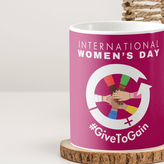 Taza De Café Día Internacional de la Mujer 2026 Dar para Ganar (Subido por el creador)