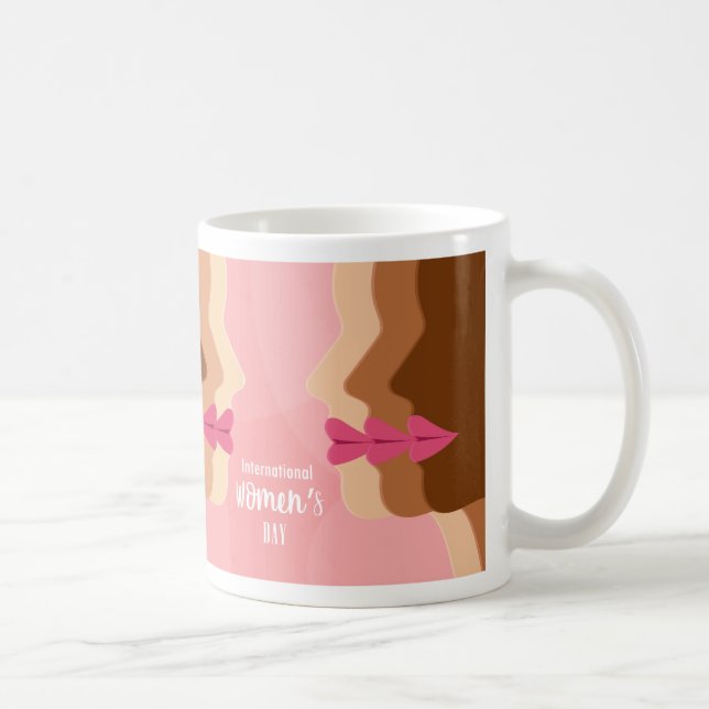 Taza De Café Día internacional de la mujer rosa (Derecha)