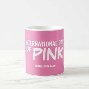 Taza De Café Día Internacional del Rosa de personalizable