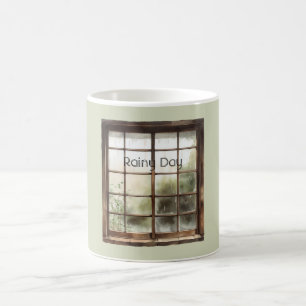 Taza De Café Día Lluvioso de Ventana Verde