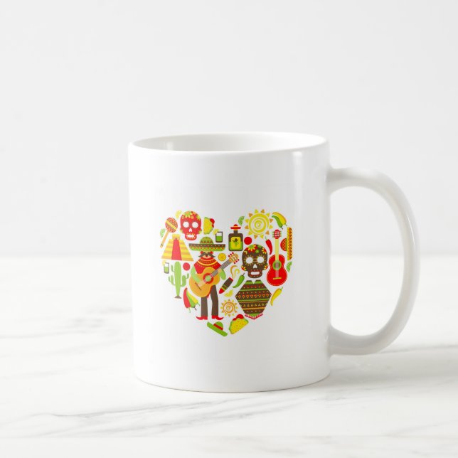 Taza De Café Día Mexicano de los Muertos México (Derecha)