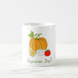 Taza De Café Día minimalista del Vegetariano Romántico