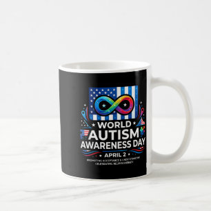 Taza De Café Día mundial de la conciencia del autismo cinta del