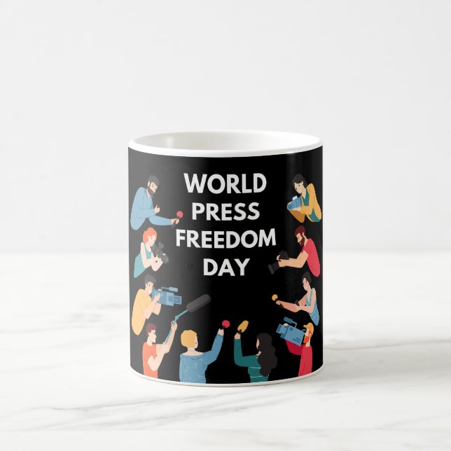 Taza De Café Día Mundial de la Libertad de Prensa (Centro)